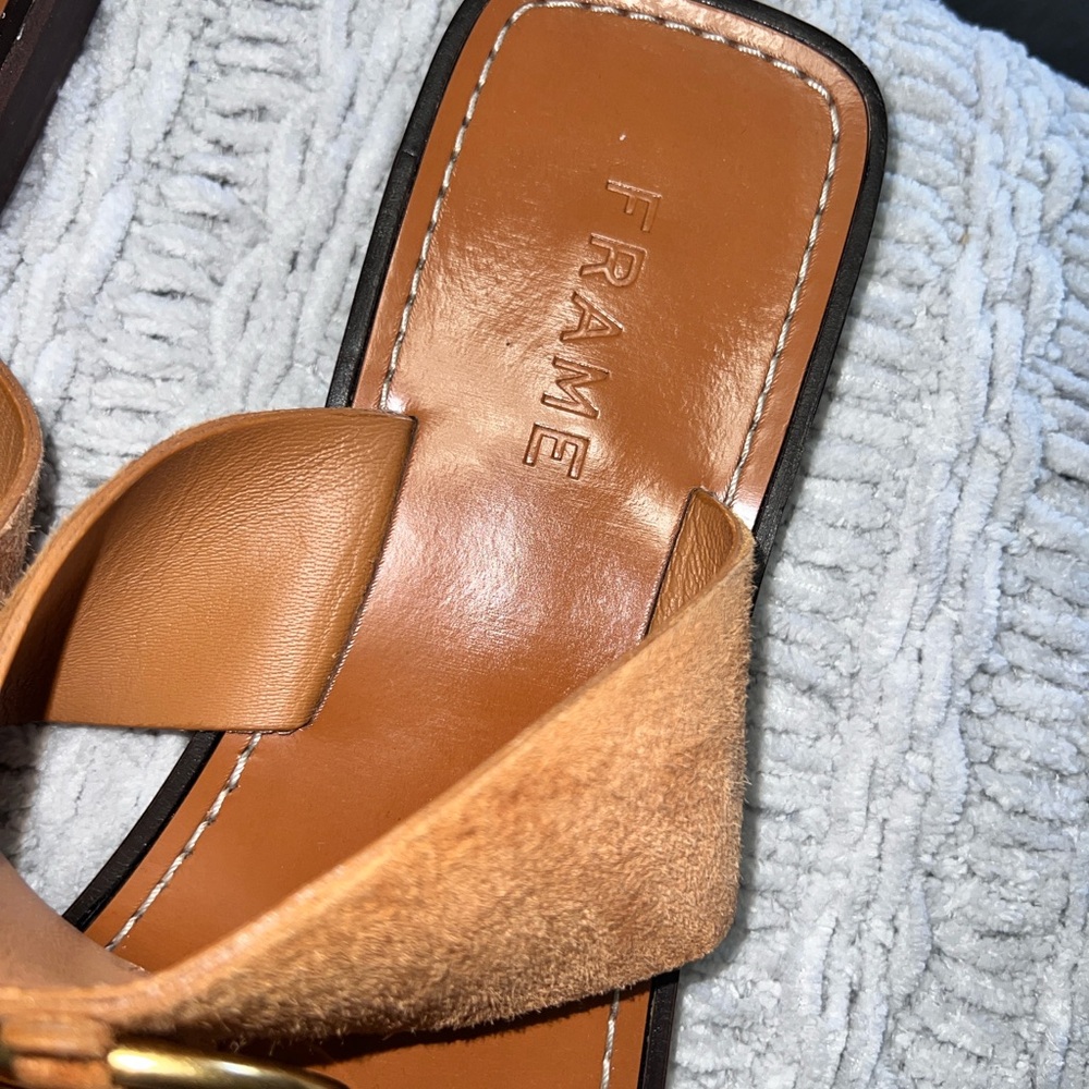 Frame Suede Leather Women's Brown Sandals